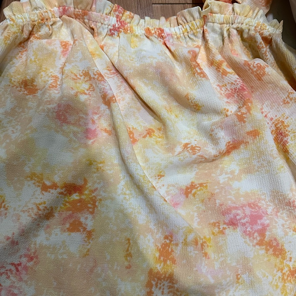 Tie-Dye Skirt in Orange and Pink
